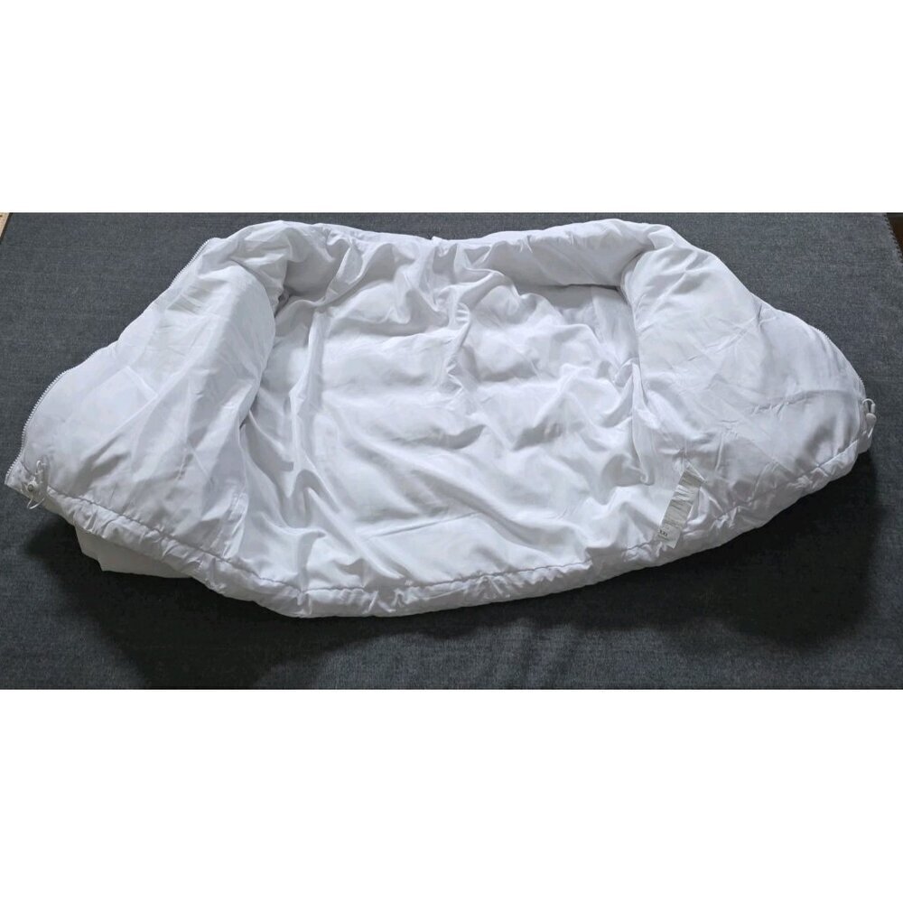 Fabletics Puffer Jacket Women XXL White Full Zip LS Pockets Lined Preppy Cottage - Picture 10 of 16
